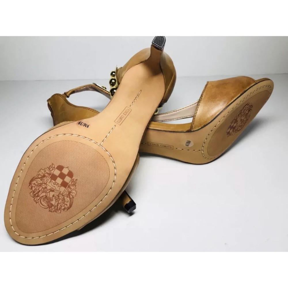 NEW Vince Camuto Kelva High Heels 9M 39 Brown Leat - Picture 7 of 8